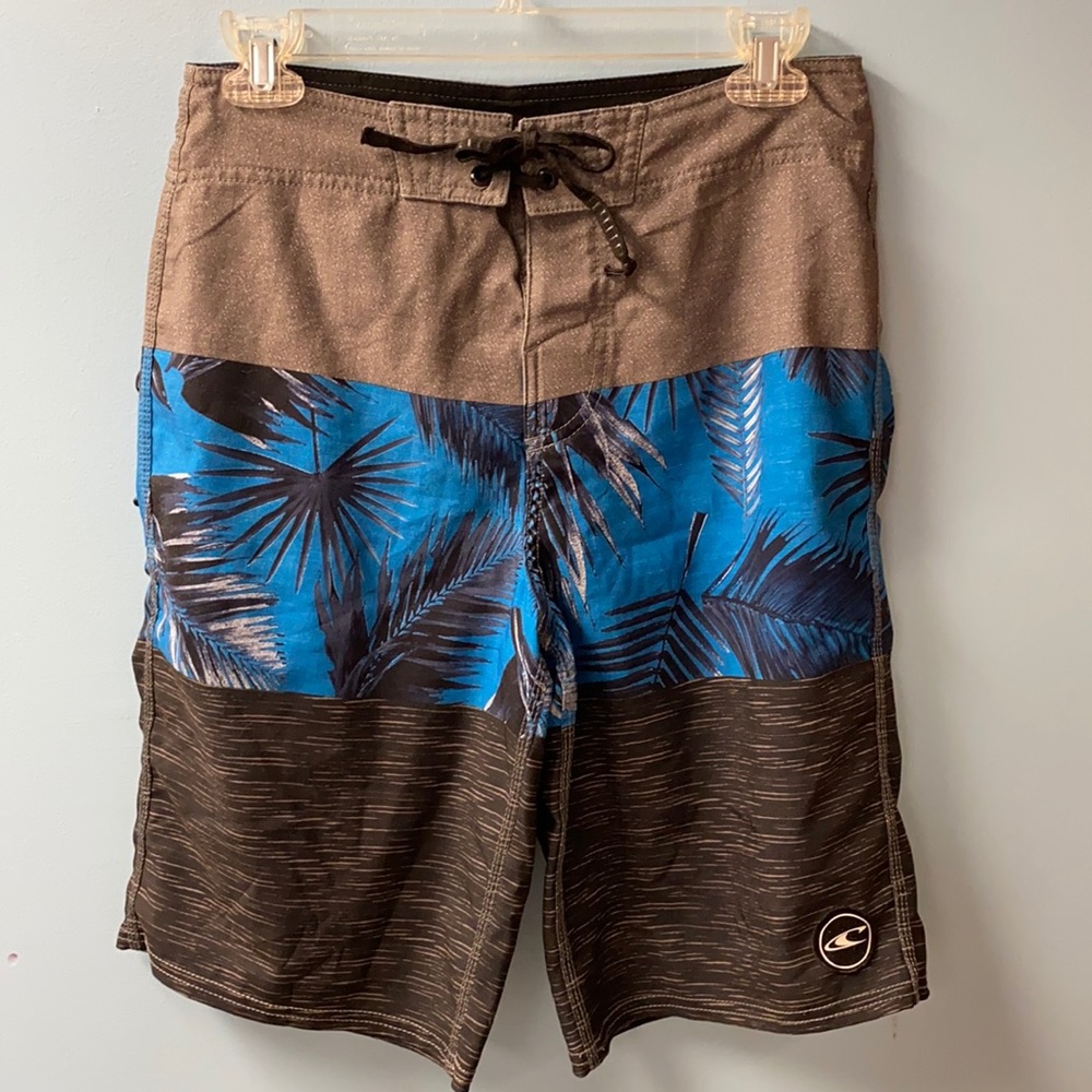 O’Neill Mens Swim Trunks Board Shorts Gray sz 28 Surf 🏄‍♂️